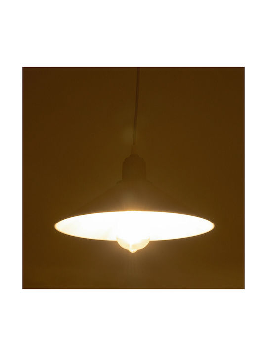 GloboStar Ferro Pendant Light Beige Bell with Socket E27 30x30x15cm