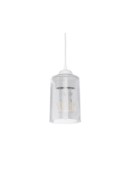 GloboStar Torus Pendant Light White Bell with Socket E27 10x10x77cm