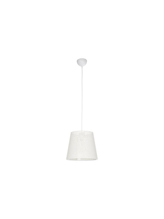 GloboStar Coney Pendant Light Beige with Socket E27 26x26x93cm