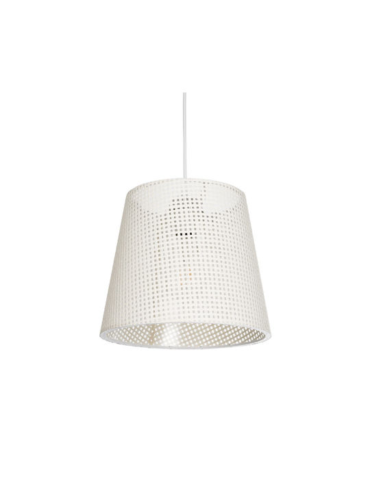GloboStar Coney Pendant Light Beige with Socket E27 26x26x93cm