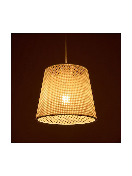 GloboStar Coney Pendant Light Beige with Socket E27 26x26x93cm