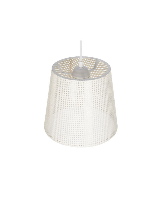 GloboStar Coney Pendant Light Beige with Socket E27 26x26x93cm