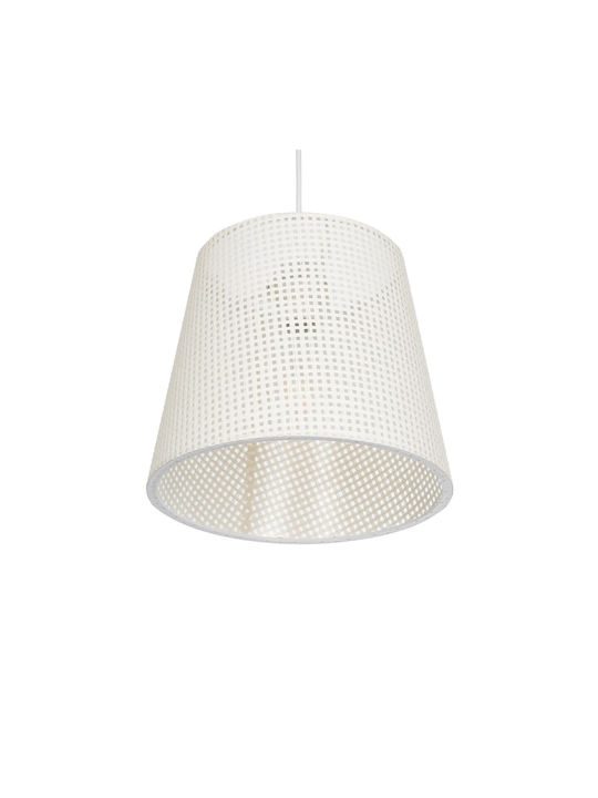 GloboStar Coney Pendant Light Beige with Socket E27 26x26x93cm
