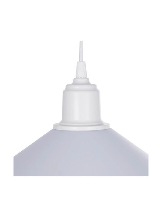 GloboStar Ferro Pendant Light White Bell with Socket E27 30x30x90cm