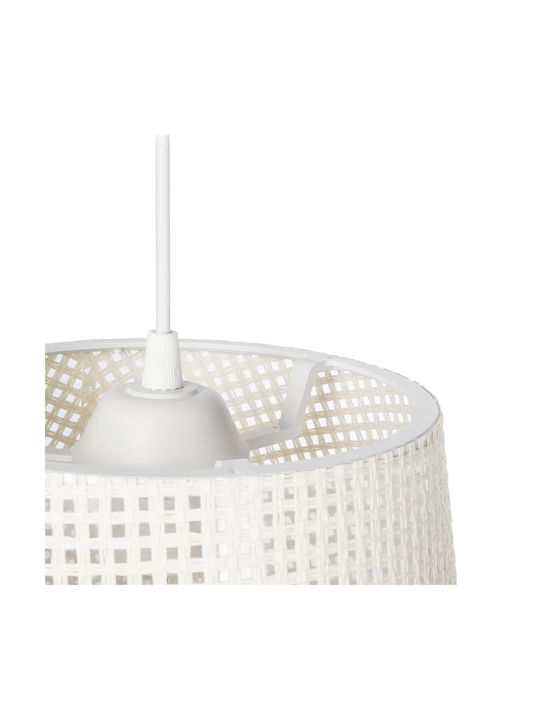 GloboStar Coney Pendant Light Beige with Socket E27 26x26x93cm