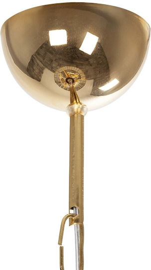 GloboStar Glamorous Pendant Light Gold with Crystals for Socket E27 20x20x45cm