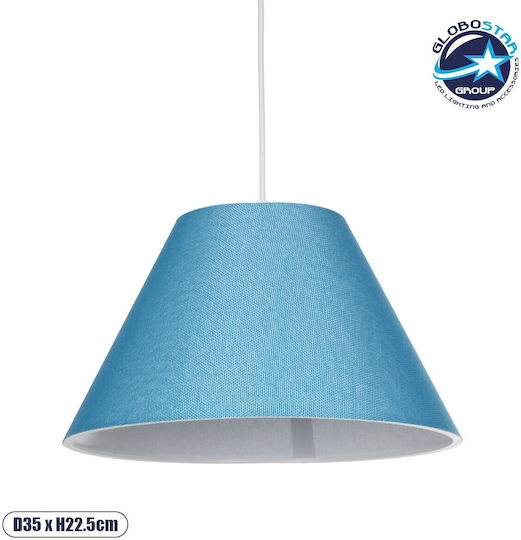 GloboStar Rift Pendant Light Blue with Socket E27 35x35x93cm