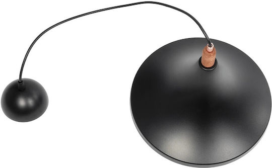 GloboStar Belfry Pendant Light Black Bell with Socket E27 29.5x29.5x90cm