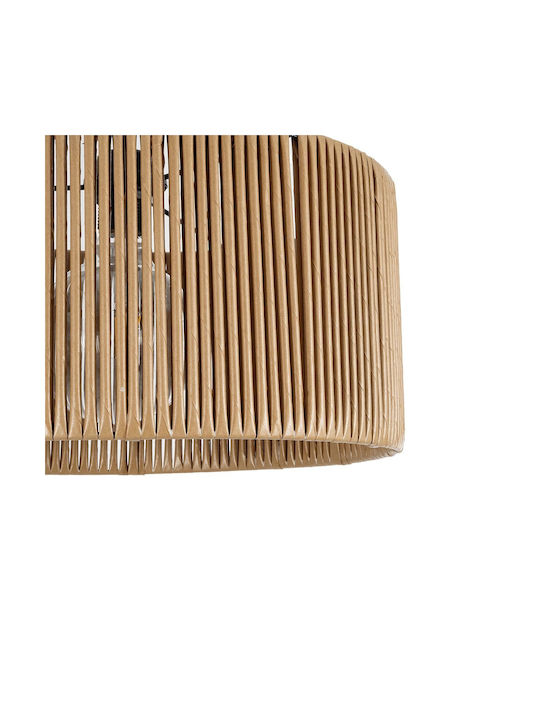 GloboStar Rattan Pendant Light Beige Boho with Socket E27 40x40x90cm