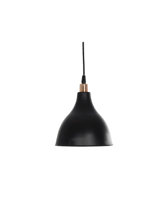 GloboStar Rade Pendant Light Black Bell with Socket E27 17.5x17.5x56cm