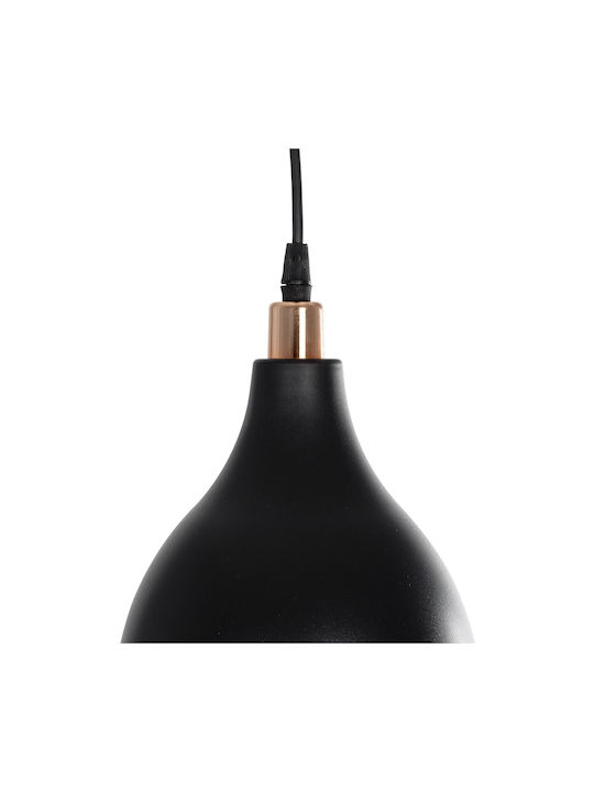 GloboStar Rade Pendant Light Black Bell with Socket E27 17.5x17.5x56cm