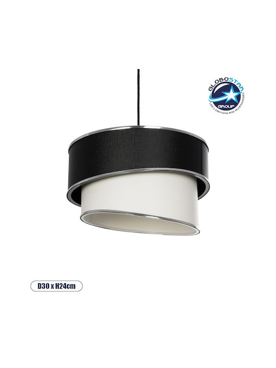 GloboStar Sonia Pendant Ceiling Light White/Black with E27 Socket 30x30x24cm
