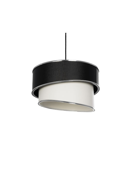 GloboStar Sonia Pendant Ceiling Light White/Black with E27 Socket 30x30x24cm