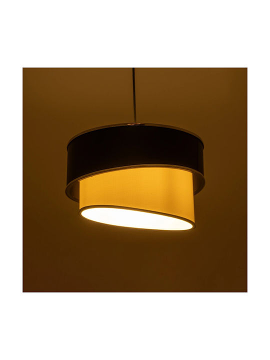 GloboStar Sonia Pendant Ceiling Light White/Black with E27 Socket 30x30x24cm
