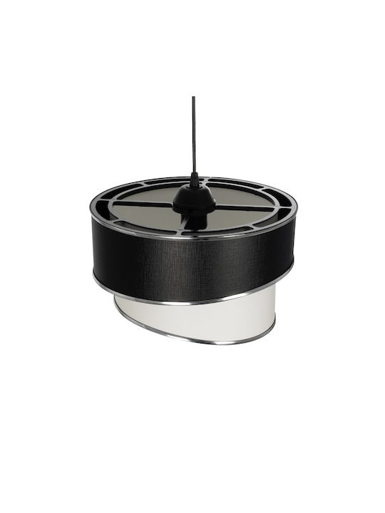 GloboStar Sonia Pendant Ceiling Light White/Black with E27 Socket 30x30x24cm
