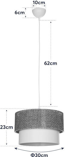 GloboStar Sissie Lustră Maro cu Dulie E27 30x30x93cm.