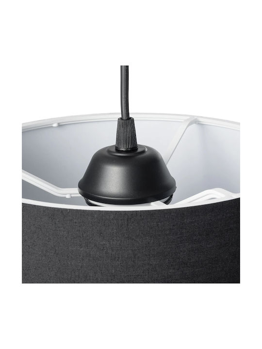 GloboStar Blaze Pendant Light Black with Socket E27 22x22x90cm