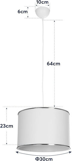 GloboStar Electra Pendant Light Gold with Socket E27 30x30x90cm