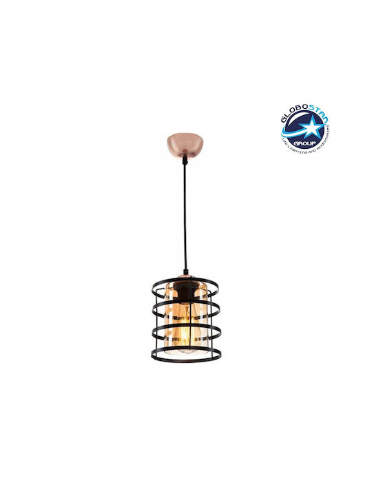 GloboStar Solon Pendant Light Bronze Grid with Socket E27 20x20x70cm