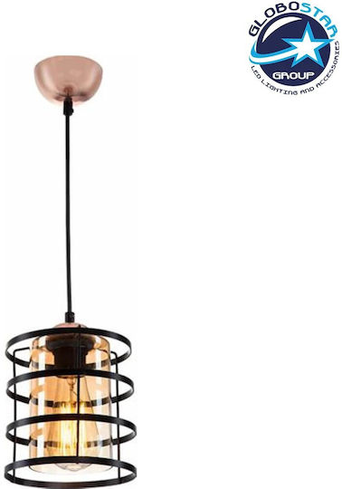 GloboStar Solon Hängelampe Bronze Raster mit Fassung E27 20x20x70cm.