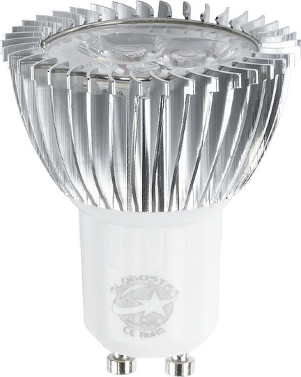 GloboStar LED Glühbirne 3W Für GU10 Fassung Und MR16 Form Blau 250lm Dimmbar