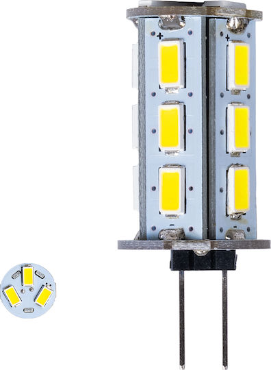 GloboStar LED-Lampe 5W für Fassung G4 Kühles Weiß 600lm Dimmbar