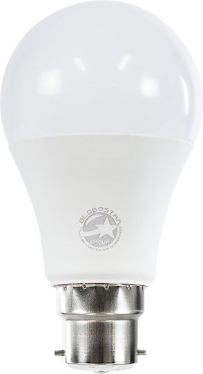 GloboStar Λάμπα LED 10W 110mm για Ντουί B22 και Σχήμα A60 Ψυχρό Λευκό 1000lm Dimmable