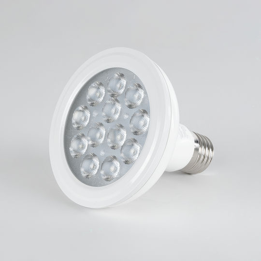 GloboStar LED-Lampe 12W 95mm für Fassung E27 und Form PAR30 Naturweiß 1164lm Dimmbar