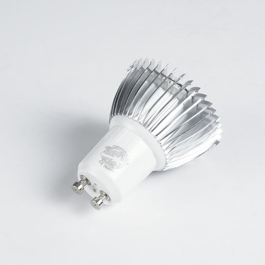 GloboStar LED Glühbirne 3W Für GU10 Fassung Und MR16 Form Blau 250lm Dimmbar