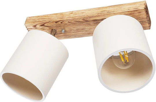 GloboStar Double Spot with Socket E27 in White Color