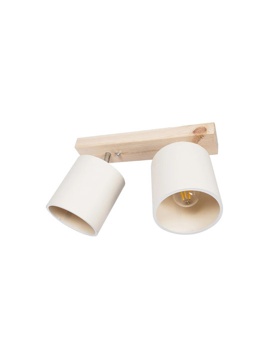 GloboStar Double Spot with Socket E27 in White Color