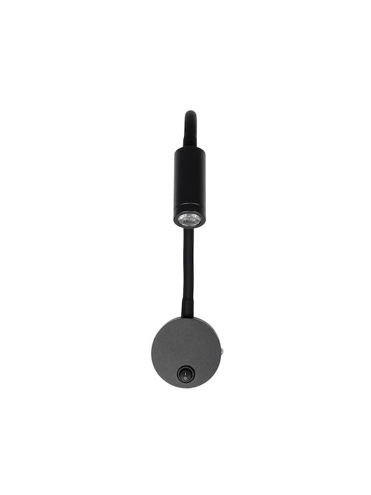 GloboStar Single LED Warm White Spot in Black Color