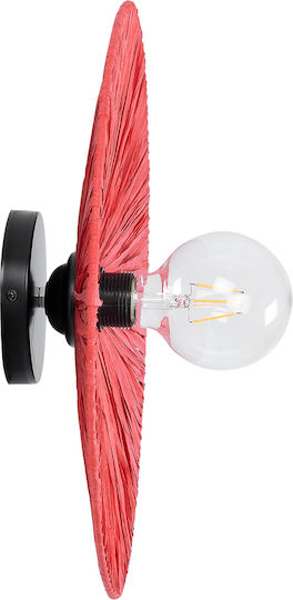 GloboStar Colombo Vintage Lumină de Perete cu Soclu E27 Roșu 40x9x9cm