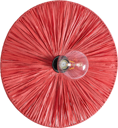 GloboStar Colombo Vintage Lumină de Perete cu Soclu E27 Roșu 40x9x9cm