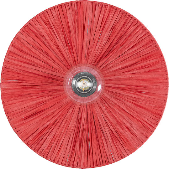 GloboStar Colombo Vintage Lumină de Perete cu Soclu E27 Roșu 40x9x9cm