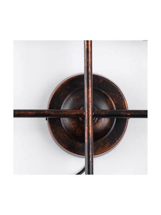 GloboStar Piping Industrial Wall Lamp Copper 40.5x52cm