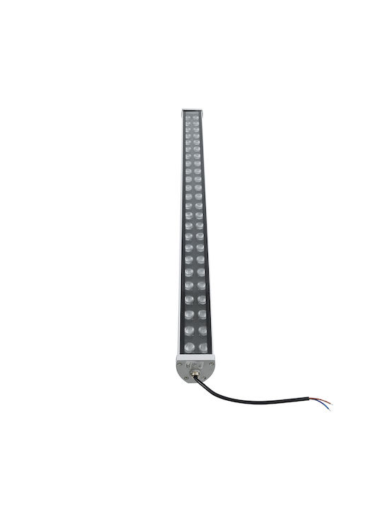 GloboStar Εξωτερικό Φωτιστικό LED Wall Washer 48W με Φυσικό Λευκό Φως IP67 Ασημί