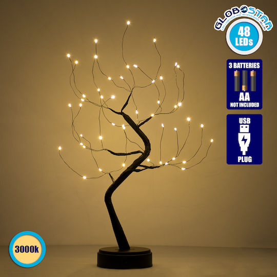 GloboStar Διακοσμητικό Φωτιστικό LED Θερμό Λευκό 3000K Λουλούδι 40x50εκ.