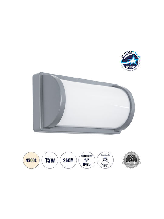 GloboStar Celestial Wall-Mounted Outdoor Ceiling Light LED IP65 15W with Natural White Light