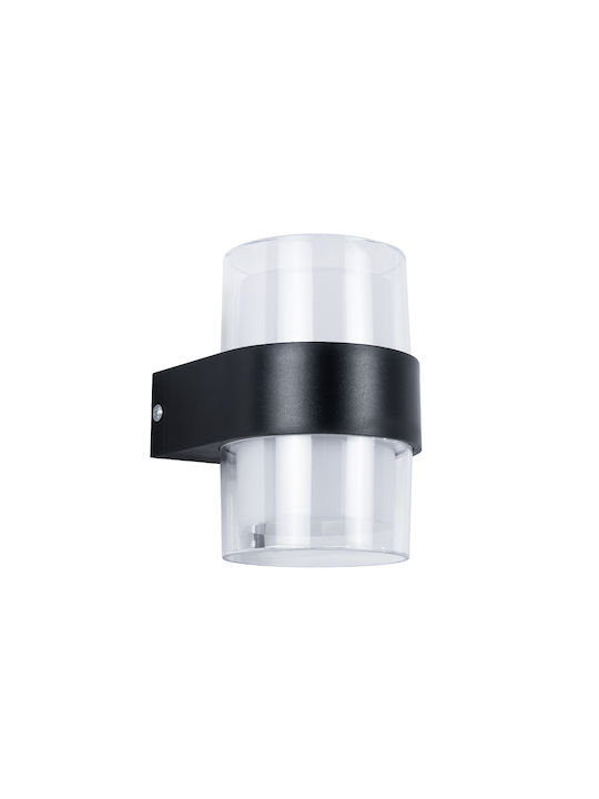 GloboStar Empire Round Επιτοίχιο Εξωτερικό Σποτ LED IP65 10W με Θερμό Λευκό Φως Διπλής Δέσμης 10εκ.