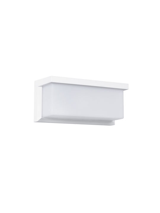 GloboStar Cityscape Επιτοίχια Εξωτερική Πλαφονιέρα LED IP65 18W με Φυσικό Λευκό Φως 23.5x11x10εκ.
