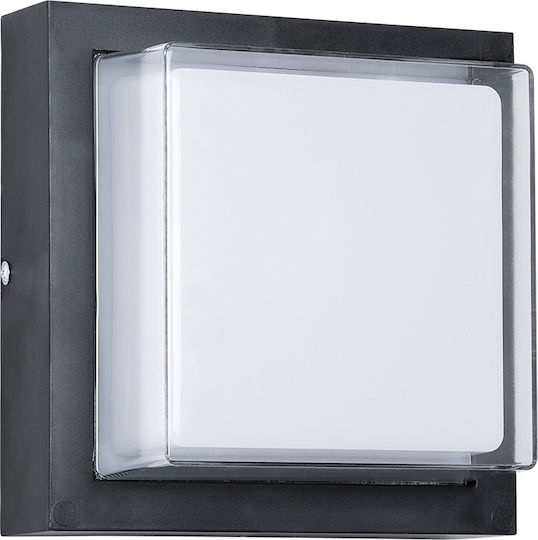 GloboStar Nexus Square Επιτοίχια Εξωτερική Πλαφονιέρα LED IP65 10W με Φυσικό Λευκό Φως 17x17x9εκ.