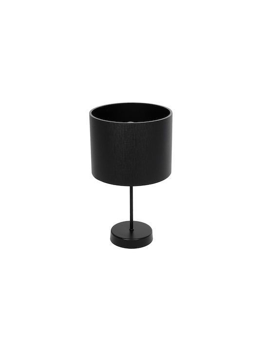 GloboStar Metal Table Lamp for Socket E27 with Black Shade and Base