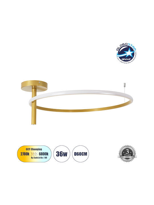 GloboStar Verona Таванно осветление 60бр Златист с Вграден LED