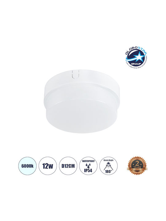 GloboStar Revano Deckenleuchte Badezimmer 12cm Weiß mit Integrierter LED