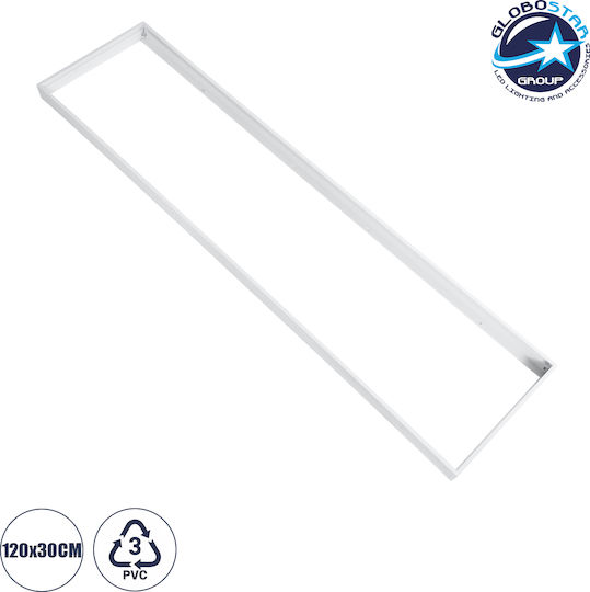 GloboStar Cadru de Suport pentru Corpuri de Iluminat Alb 60221