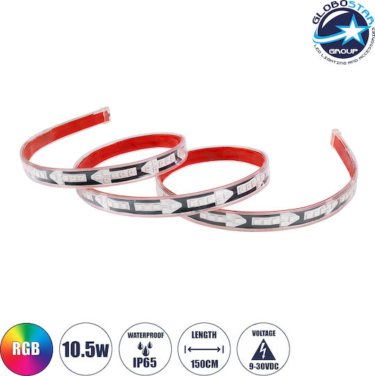 GloboStar Αδιάβροχη Ταινία LED 24V RGB Φως 1.5m Τύπου SMD5050