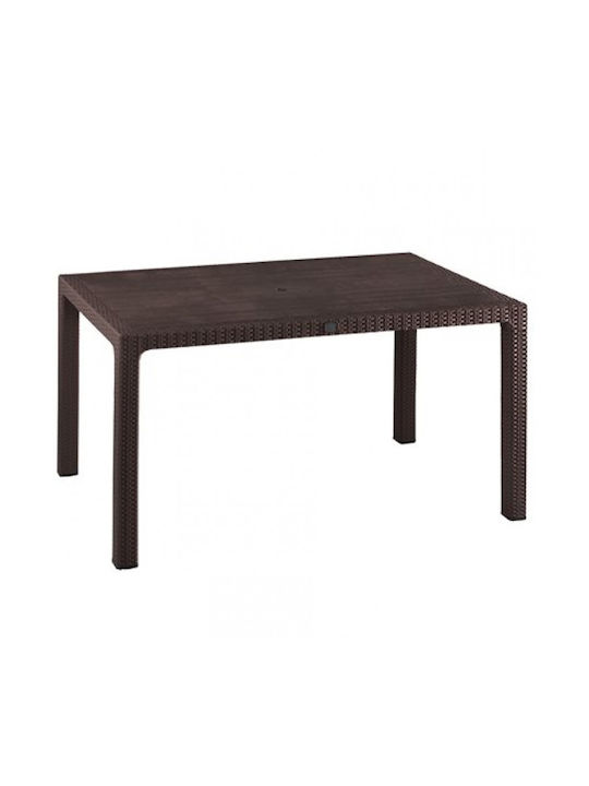 Set Sala De Mese Pentru Exterior 5 Piese Maro