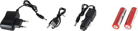 GloboStar Rechargeable Headlamp LED IP44 with Maximum Brightness 5000lm XML2-T6 50pcs Black
