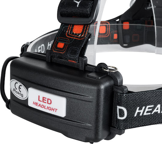 GloboStar Rechargeable Headlamp LED IP44 with Maximum Brightness 5000lm XML2-T6 50pcs Black